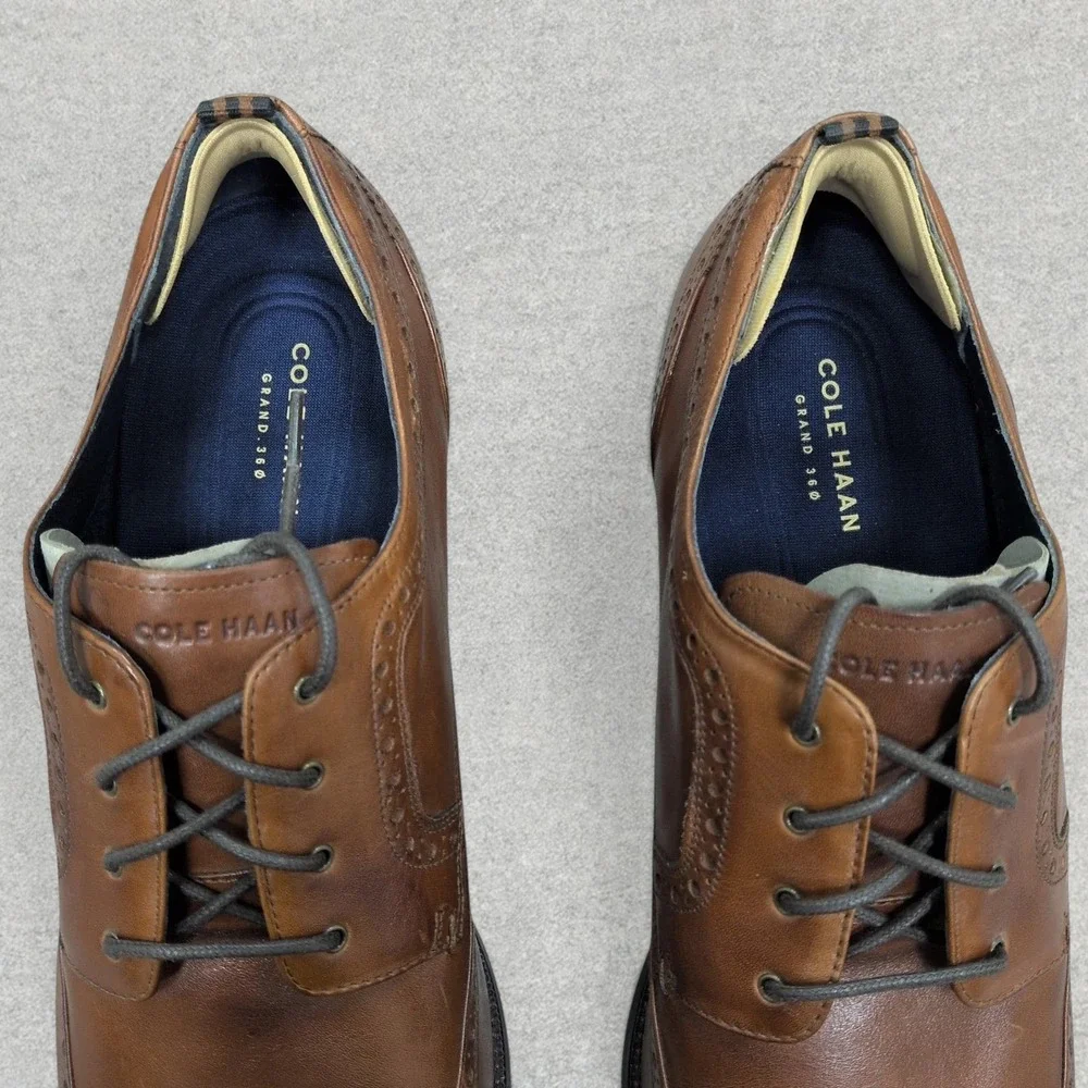 Cole Haan Jefferson Grand 2.0 Wingtip Oxford Shoes Men's Size 13M Tan C30100